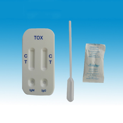 مجموعة أدوات الاختبار السريع للبطاقات Toxotest Toxoplasma Igg / Igm Detection