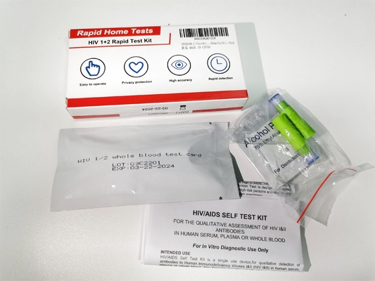 اختبار المنزل Hiv 1/2 Rapid Hiv Test Kits دقة Ivd 99٪