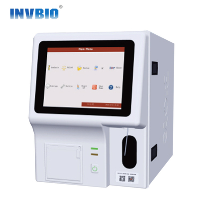 محلل أمراض الدم INVBIO716 Plus المكون من 3 أجزاء RBC WBC HGB و WBC شاشة TFT LCD مؤتمتة بالكامل