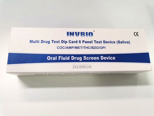 40ng / ml 6 لوحة السوائل عن طريق الفم اختبار عقاقير اللعاب عالية الدقة