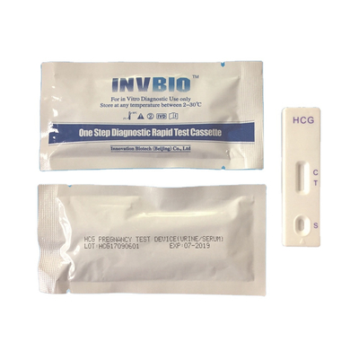 بطاقة اختبار الحمل بخطوة واحدة الطبية IVD Hcg