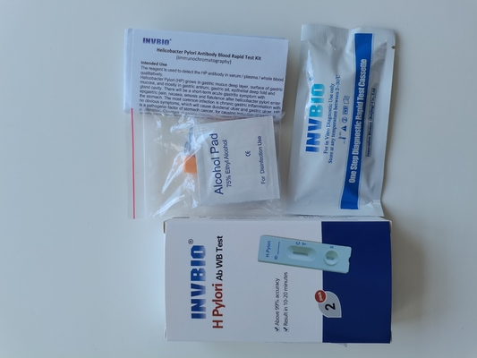 100٪ Sensitive Hospital H Pylori Ab Rapid Test بطاقة الدم الكامل للإنسان