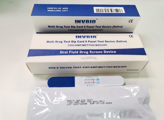 6 لوحة اختبار المخدرات اللعاب المباشر مجموعة CE Fda المعتمدة