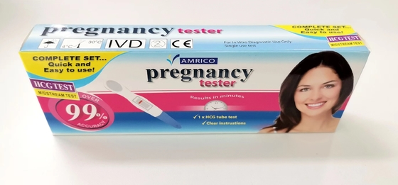 الكشف المبكر عن اختبار الحمل في منتصف الطريق Hcg بخطوة واحدة للبول