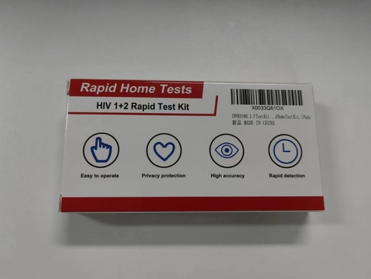 مجموعة اختبار Hiv 1 و 2 للتشخيص الذاتي بخطوة واحدة مريحة للكشف السريع عن الدم الكامل