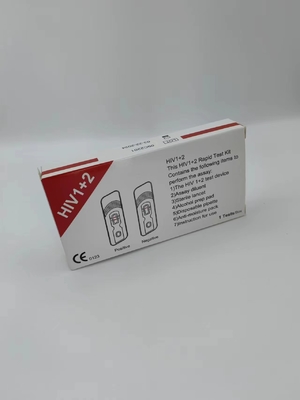 التدفق العمودي السريع يساعد خطوة واحدة Hiv 1 2 مجموعة الاختبار في المنزل الكشف السريع