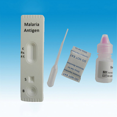 مجموعة أدوات اختبار متقدمة سهلة الاستخدام في المنزل لمكافحة الملاريا Pf / Pv Ab Rapid Blood