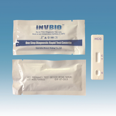25mlU / Ml مجموعات اختبار الخصوبة الحمل Hcg اختبار بطاقة CE ISO 13485