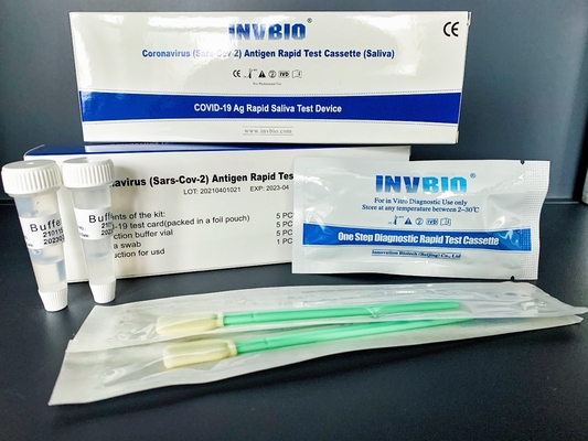 10-20 دقيقة من خطوة واحدة Covid 19 طقم اختبار سريع Rtk Antigen سريع اختبار كاسيت اللعاب المصاصة