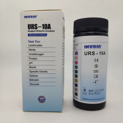 شرائط اختبار تحليل البول المعتمدة من Invbio Fsc 11 معلمة