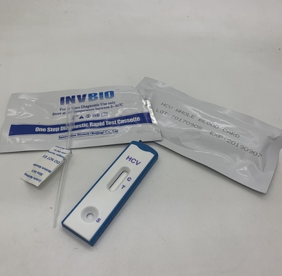 أطقم الاختبار السريع لمكافحة Hcv للأمراض المعدية جهاز كاسيت 25 قطعة / صندوق