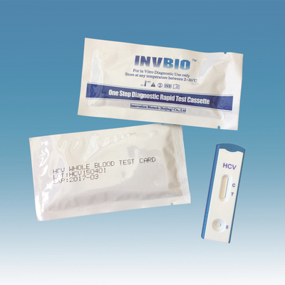 أطقم الاختبار السريع لمكافحة Hcv للأمراض المعدية جهاز كاسيت 25 قطعة / صندوق